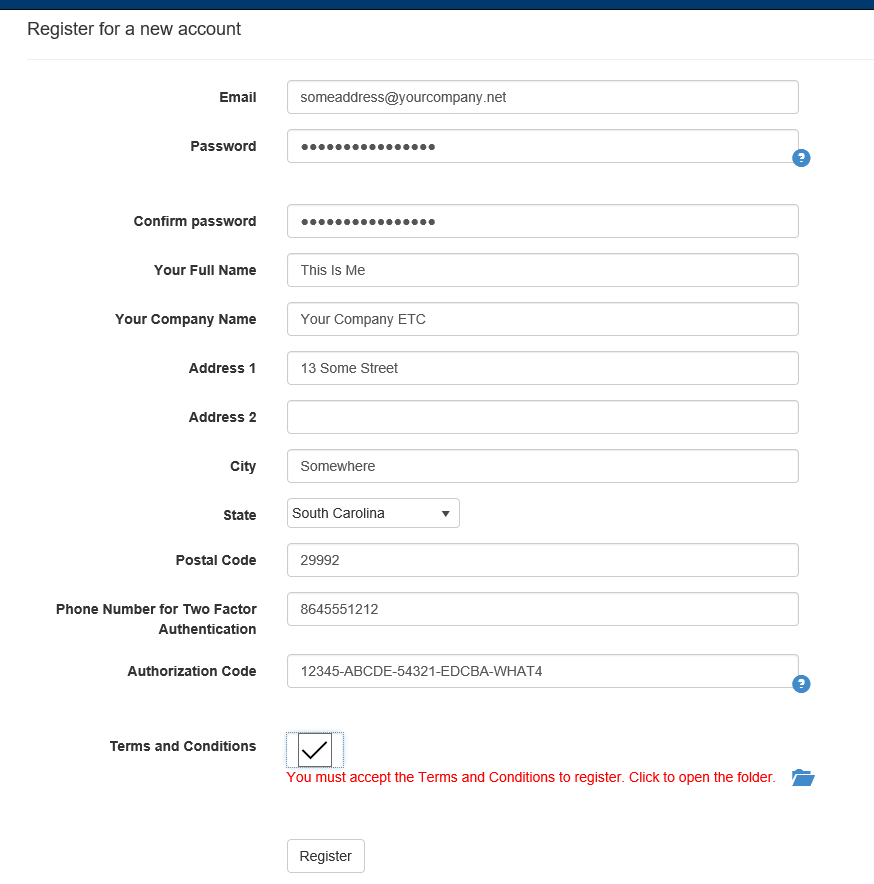 Register View